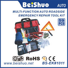 59PCS Kit de ferramentas de emergência para automóveis na beira da estrada